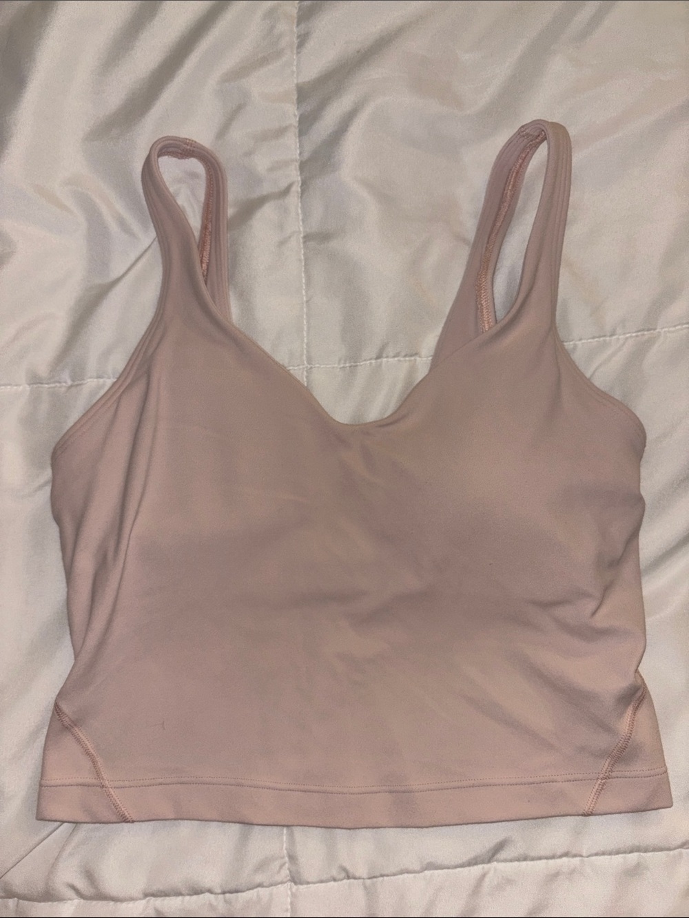 lululemon athletica Light Dusty Pink Seamless Scoop Tank Bra